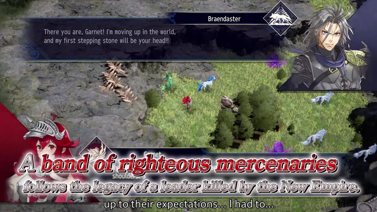 Meltitea nation banners from the Brigandine Abyss release trailer